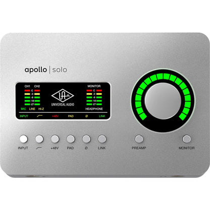 Universal Audio Apollo Solo USB 3 Audio Interface - Professional Recording with UAD Processing