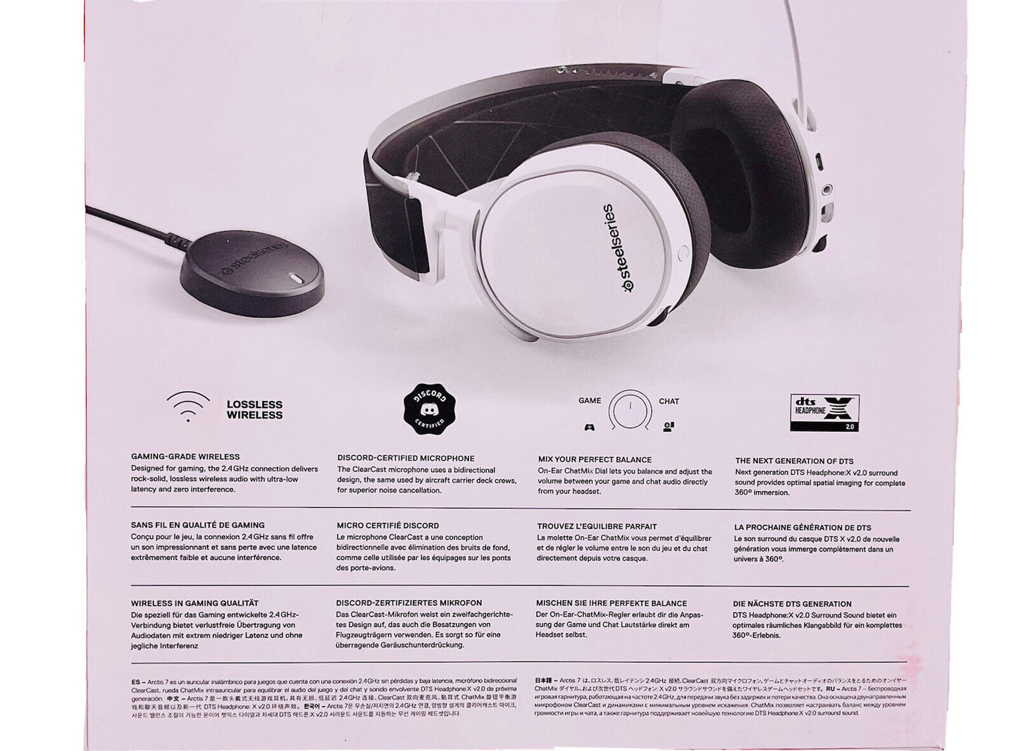 SteelSeries Arctis 7 Wireless Gaming Headset White