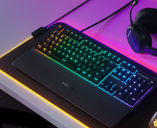 SteelSeries Apex 3 RGB Gaming Keyboard – 10-Zone RGB Illumination